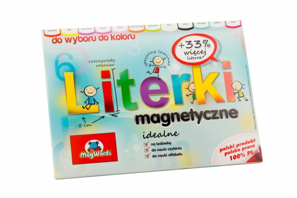 Alfabet Magnetyczny 5 cm - DUŻE Litery w kolorze szarym