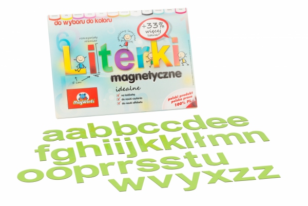 Alfabet Magnetyczny 5 cm - małe litery w kolorze seledynowym