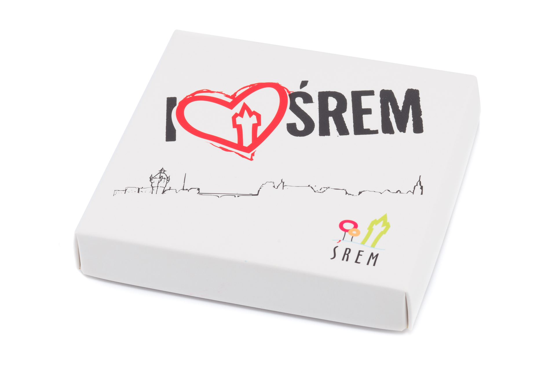 Personalizowane opakowanie puzzli z serii T z grafiką I love Śrem